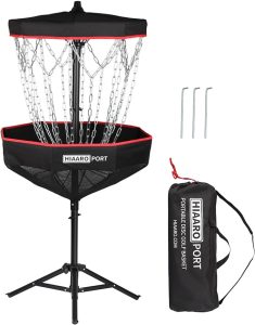 8. HIAARO Portable Disc Golf Basket