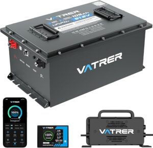 1. VATRER POWER 48 Volt Lithium Golf Cart Battery