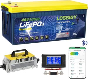 7. LOSSIGY 48 Volt Lithium Golf Cart Battery